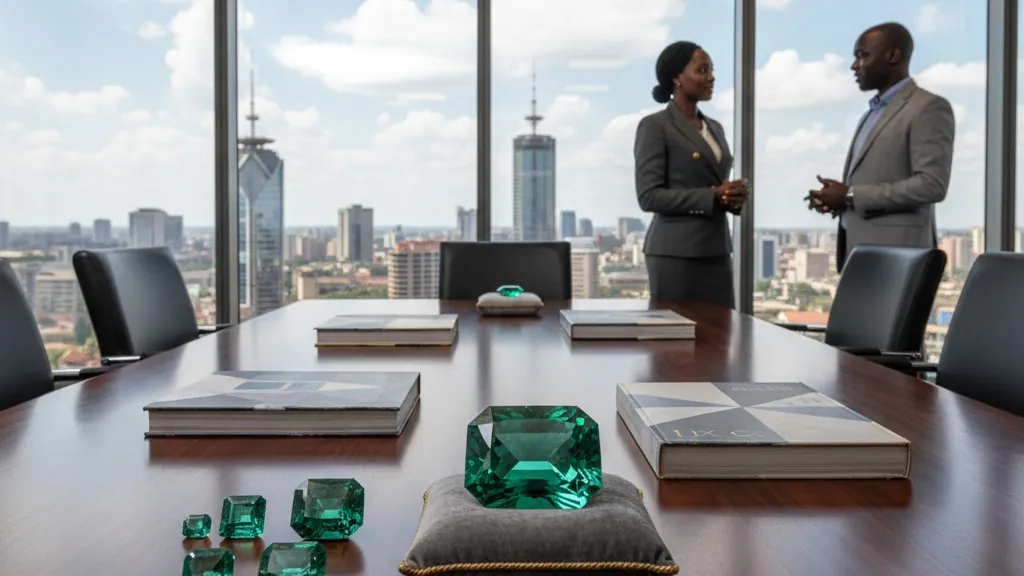 Accredited laboratory assay certification verifying 99.95% purity for Emeralds