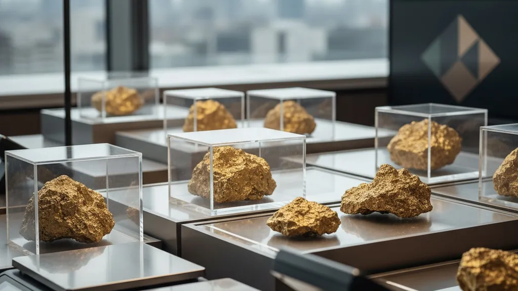Accredited laboratory assay certification verifying 99.95% purity for Gold