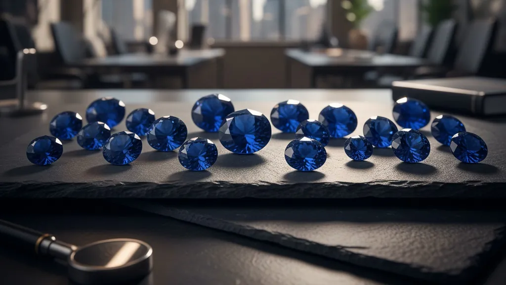 Accredited laboratory assay certification verifying 99.95% purity for Sapphires
